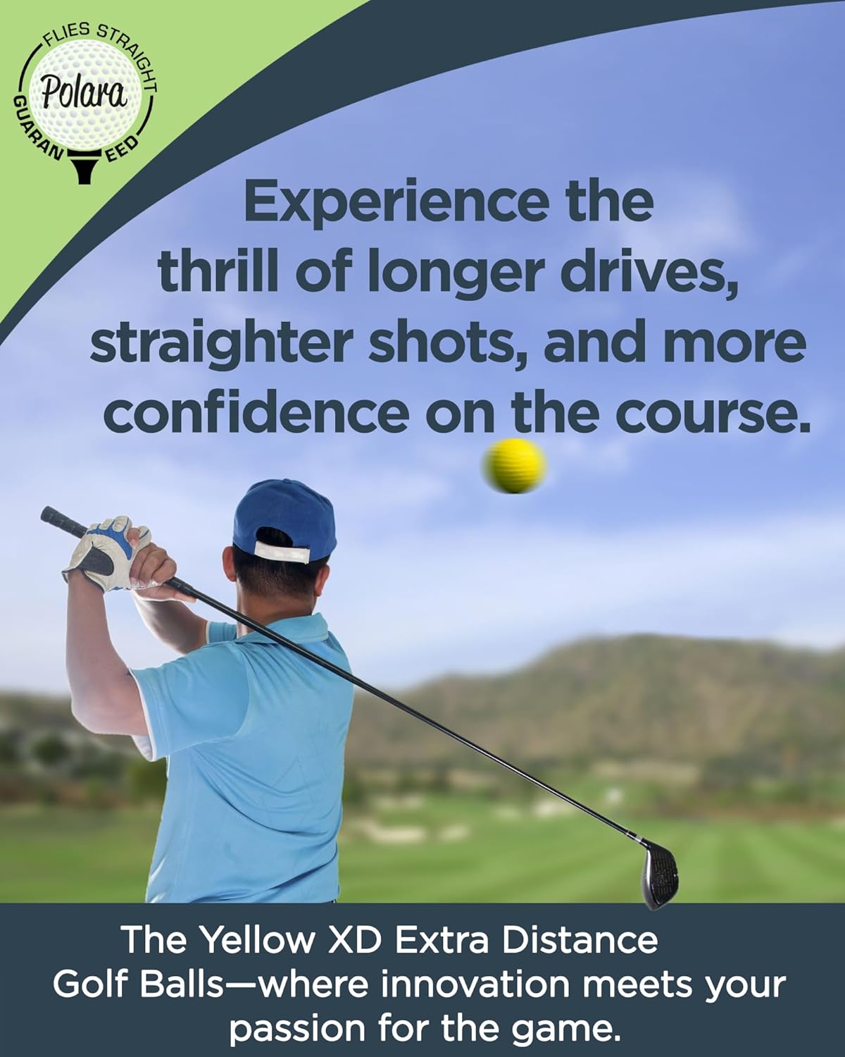 Polara Golf Self-Correcting Golf Balls – Soft Feel, Anti-Slice & Hook Correction, Exceeds USGA Limits, Dimple Pattern, High-Performance Balls for Men & Women