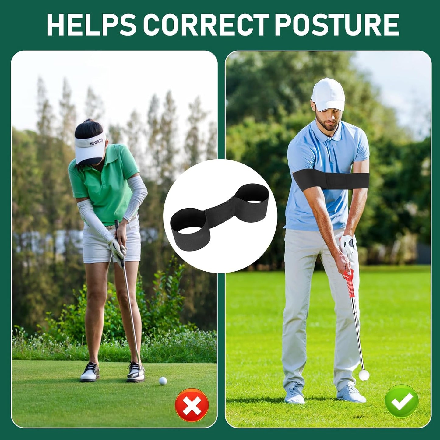 Golf Grip Swing Training Aid - Retractable Click Club Trainer Indoor Practice Warm Up Stick Flexible Telescopic Short Club Tempo Sound Release Trainer Devices