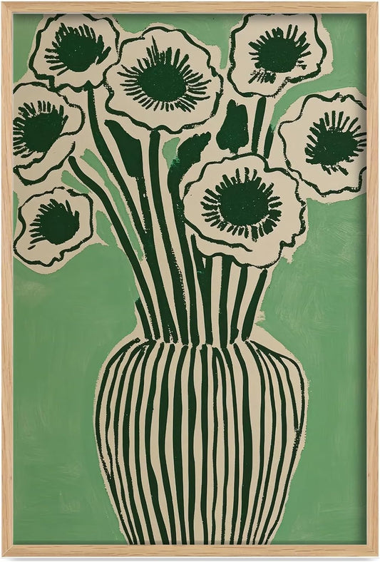 LXLSTORE Botanical Floral Art Print Vintage Flower Poster Flower Wall Art 16x24inch Unframed Vintage Botanical Prints Floral Plant Pictures Poster Decor for Bathroom Bedroom Living Room Kitchen