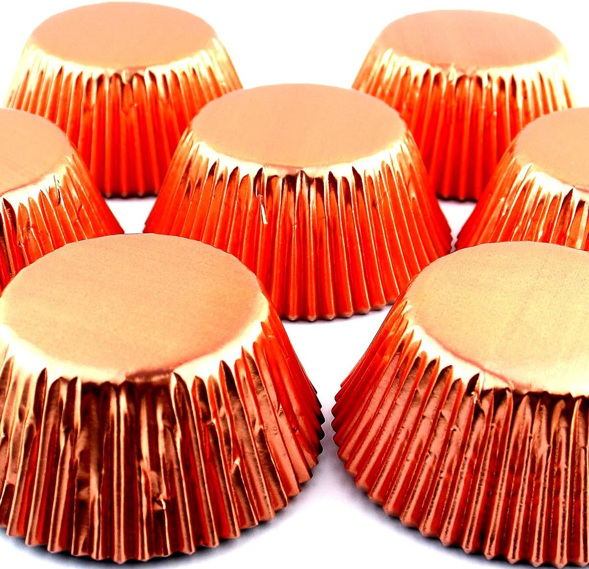 Eoonfirst Rose Gold Foil Cupcake Case Liners Valentine's Day Baking Muffin Paper Cups 200 Pcs