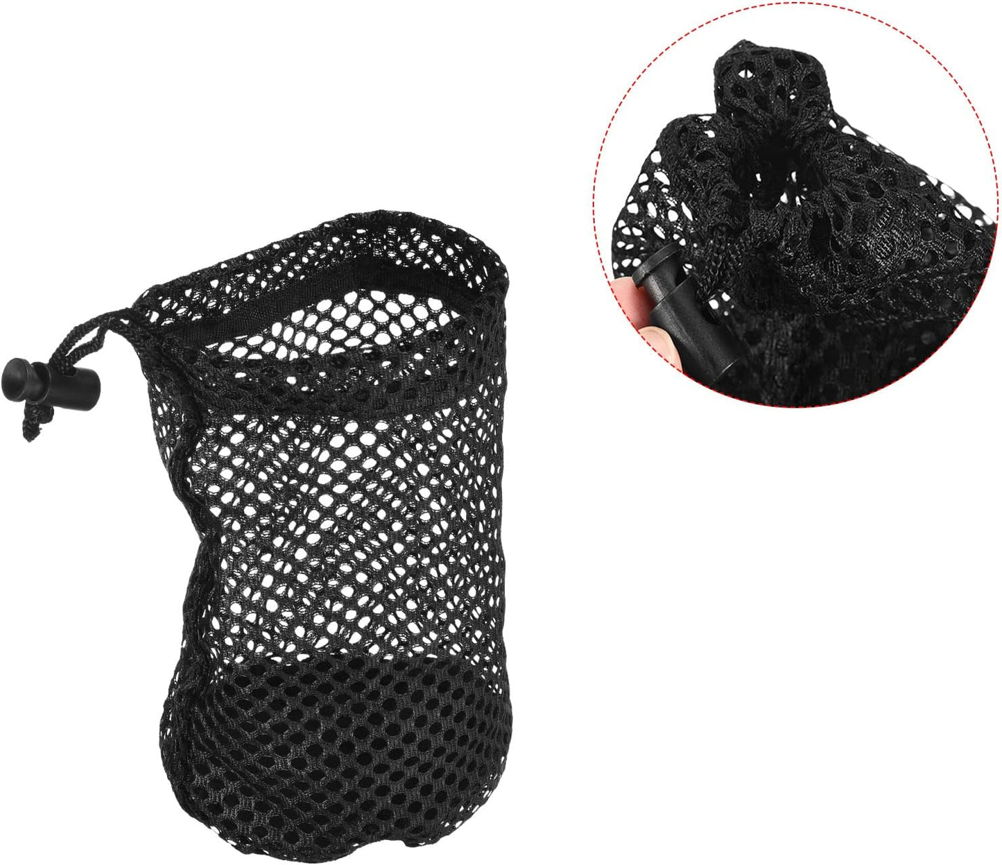 PATIKIL Golf Ball Bag, Nylon Drawstring Mesh Bag Storage Balls with Cord Lock Closure for Golf Tennis Sports