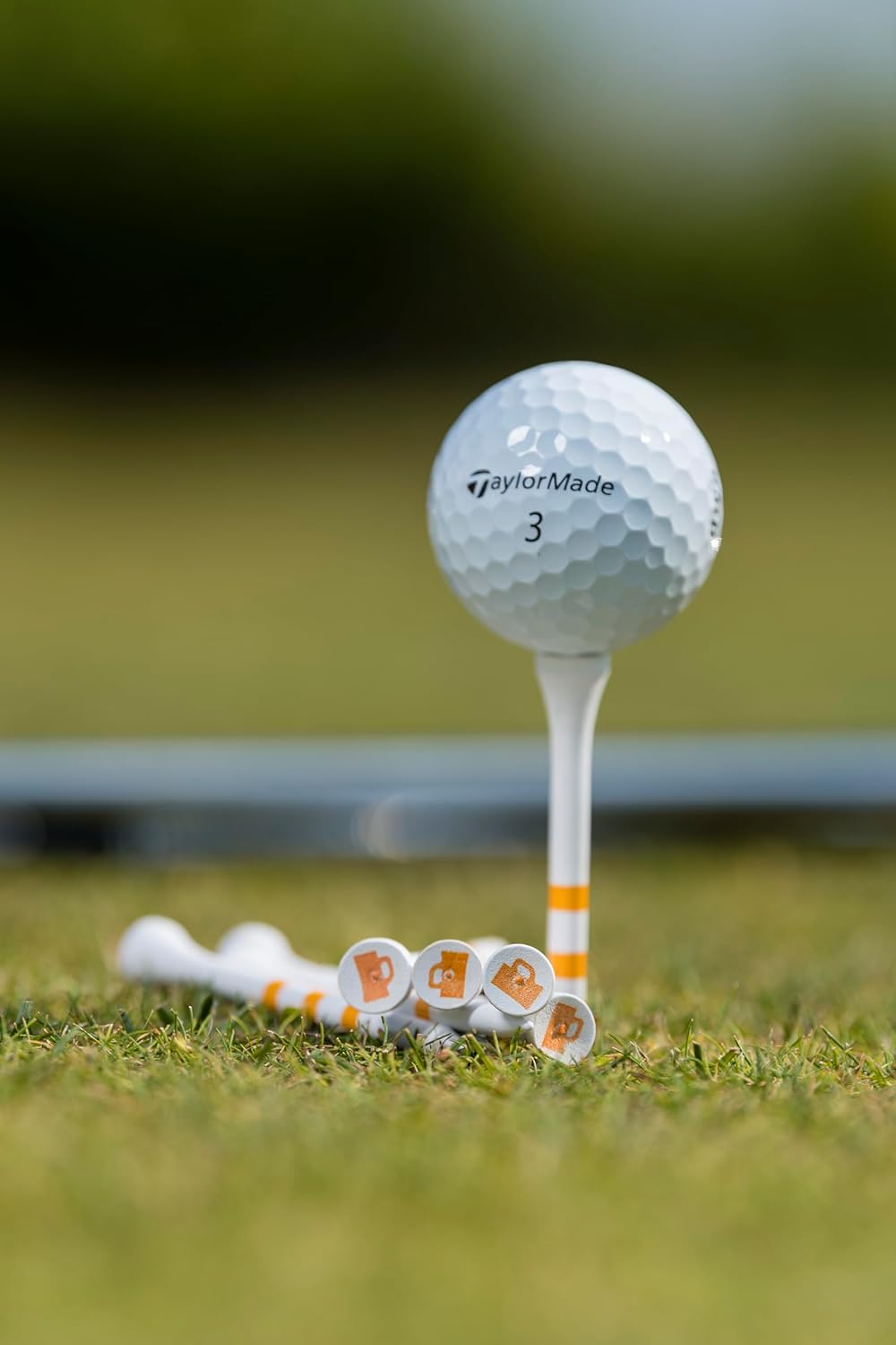 PrideSports 2-3/4" Beer Mug Tees, White,PS23445B