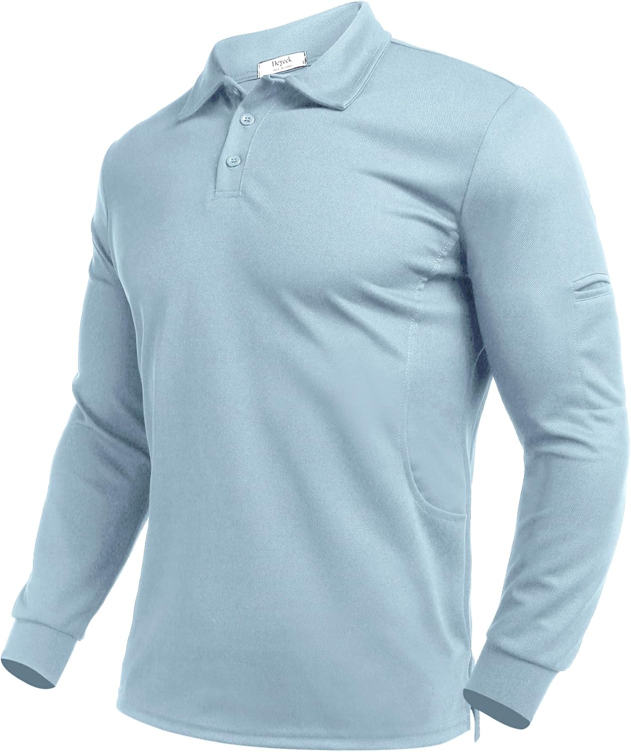 Deyeek Men's Polo Shirts Long Sleeve Golf Polo Shirts for Men Quick Dry UPF 50+ Sun Protection Polos Casual Collared Shirts