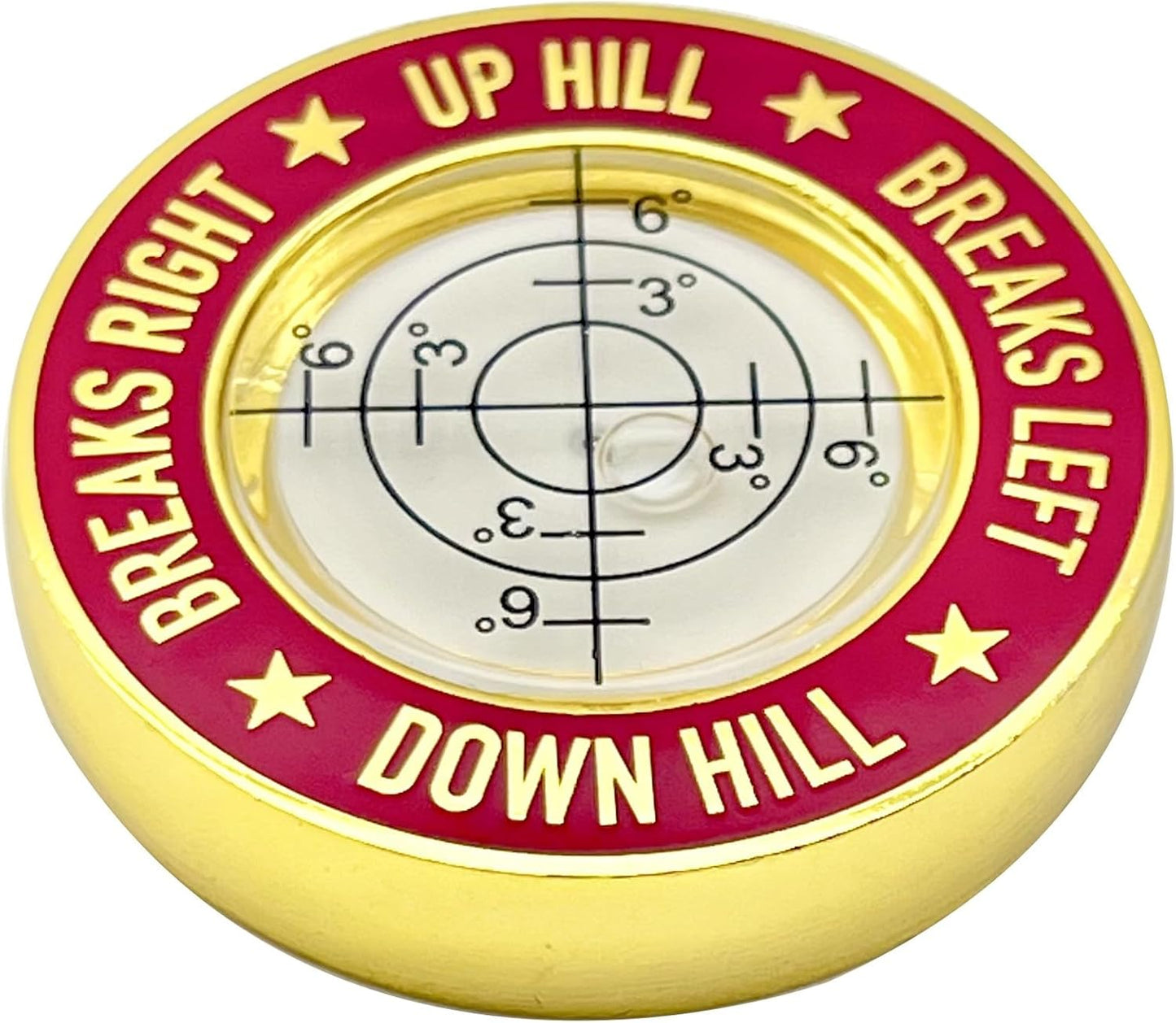 GOLD'N GOLF Pro Golf Green Reader, Level Golf Accessories for Men and Women, Golf Ball Marker, Putting Green Reading aid, Beautiful Gift for Golf Lovers