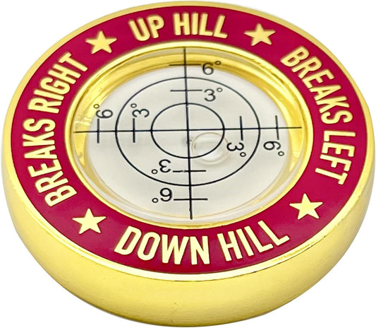 GOLD'N GOLF Pro Golf Green Reader, Level Golf Accessories for Men and Women, Golf Ball Marker, Putting Green Reading aid, Beautiful Gift for Golf Lovers