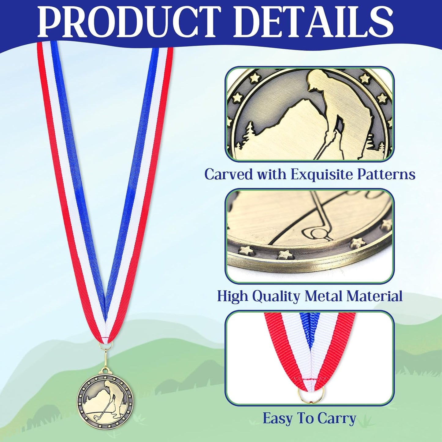 Remuuly 30 Pcs Gold Medals Bulk 2'' Basketball Soccer Baseball Volleyball Football Lacrosse Kickball Cheer Bowling Trophy Medals for Awards for Sports Participation Winner Gift