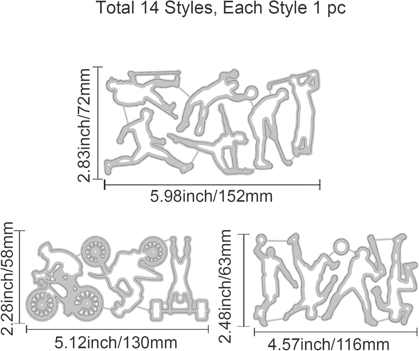 GLOBLELAND Sport Men Cutting Dies for Card Making Ball Playing Man Cut Die for DIY Scrapbooking Journal Embossing Paper Craft Decor