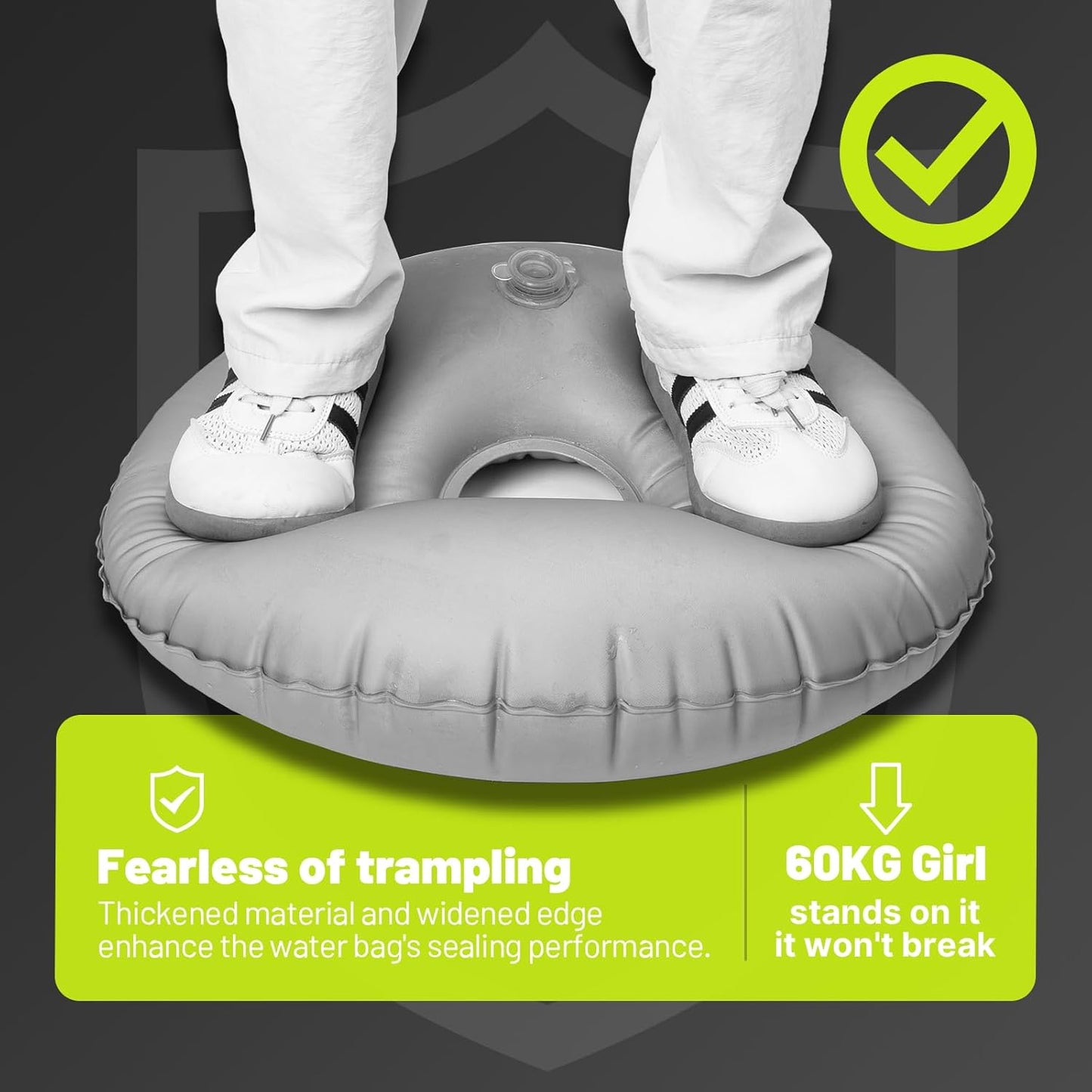 1 Pack 20 in Water Weight Bag for Feather Flag Base & Beach Umbrella - Thickened PVC Water Fillable Base for Feather Flag Beach Umbrella and Photography Stand, Collapsible Flagpole Base, 28 lbs Each