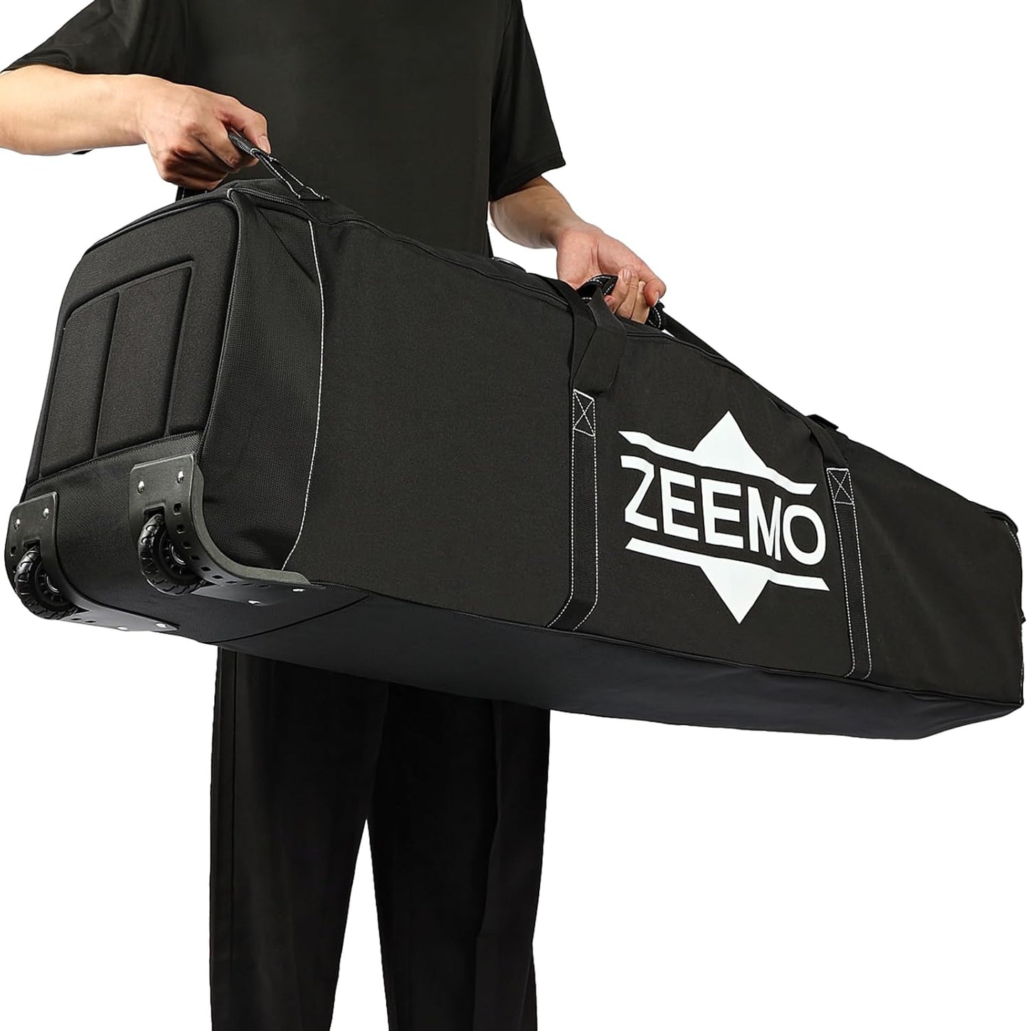 ZEEMO Golf Travel Bag, Full-Open Protective & Wheeled Airline-Approved Case for Clubs, Cart&StandBag, Soft-Sided Waterproof Cover Made of Heavy Duty Oxford
