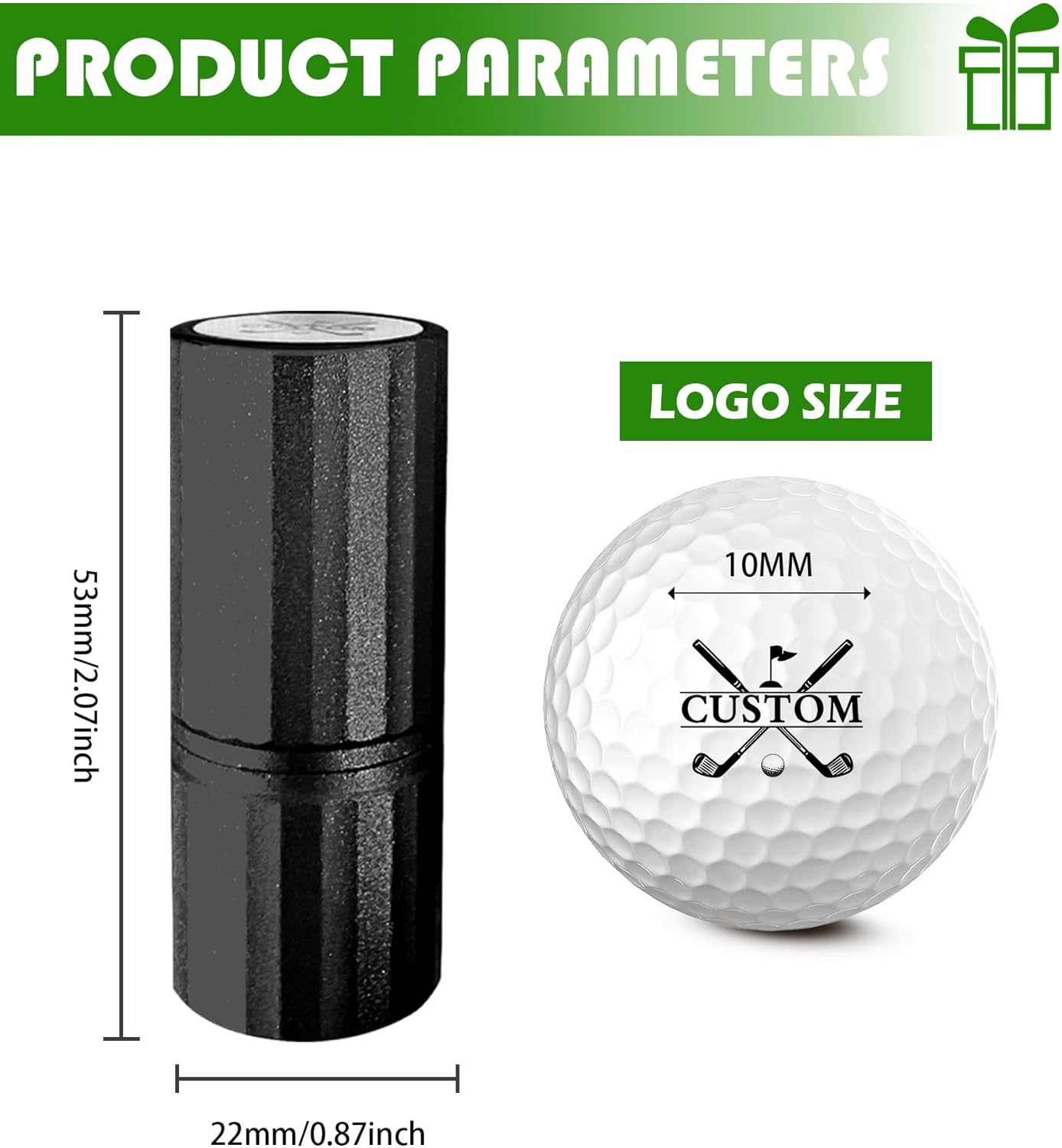 Custom Golf Ball Stamp, Personalized Golf Ball Marker Stamp, Waterproof Golf Ball Stamper with Monogram Logo Design, Golf Accessories Customized Golf Gifts