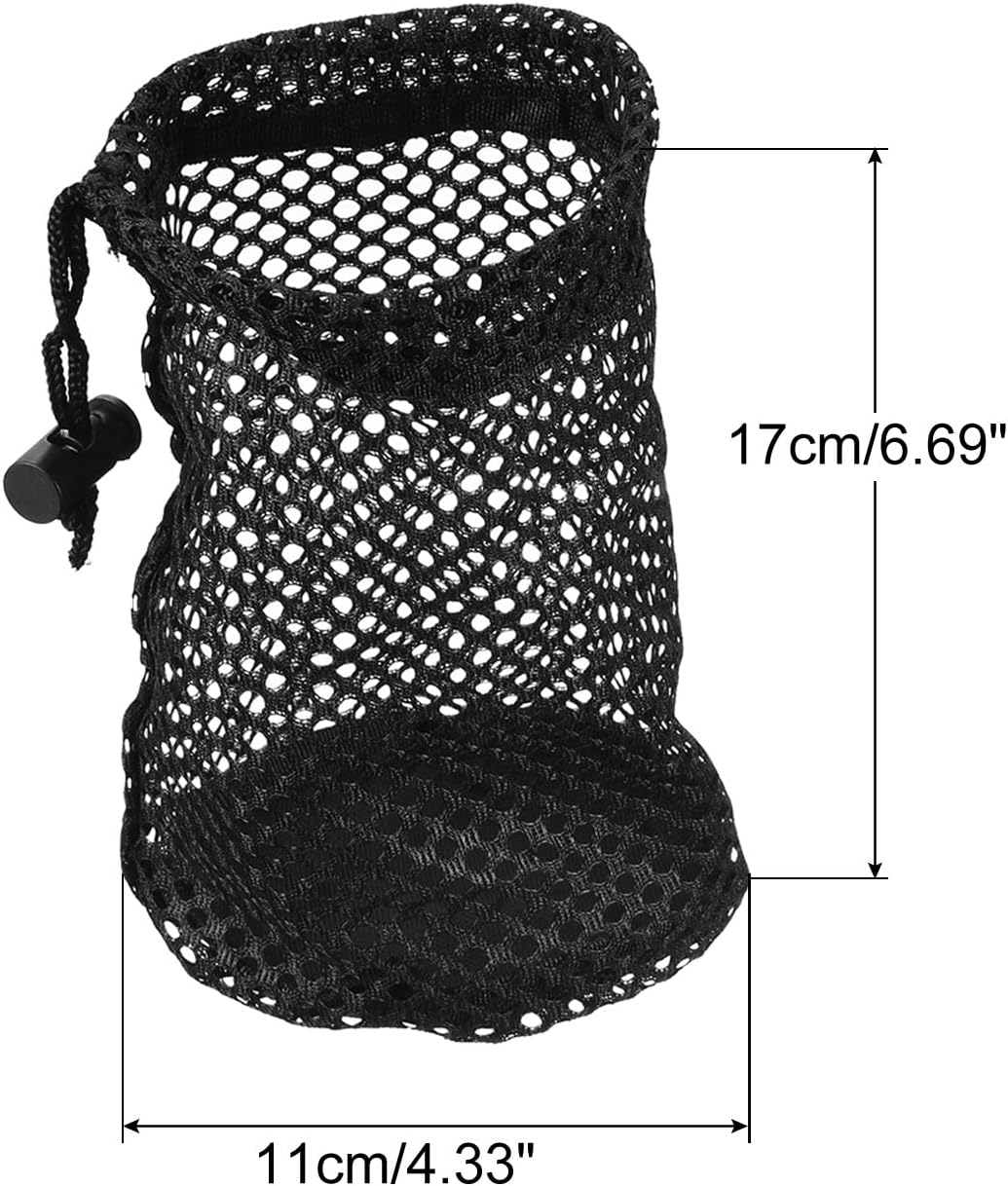PATIKIL Golf Ball Bag, Nylon Drawstring Mesh Bag Storage Balls with Cord Lock Closure for Golf Tennis Sports