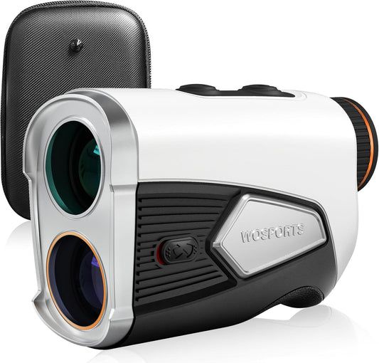 WOSPORTS Golf Rangefinder 1500-Yard with Slope,Golf Accessories Range Finder 7X Magnification,Pin Lock Vibration Range Finder(Feet/Meters/Yards), Magnetic Mount, Rechargeable