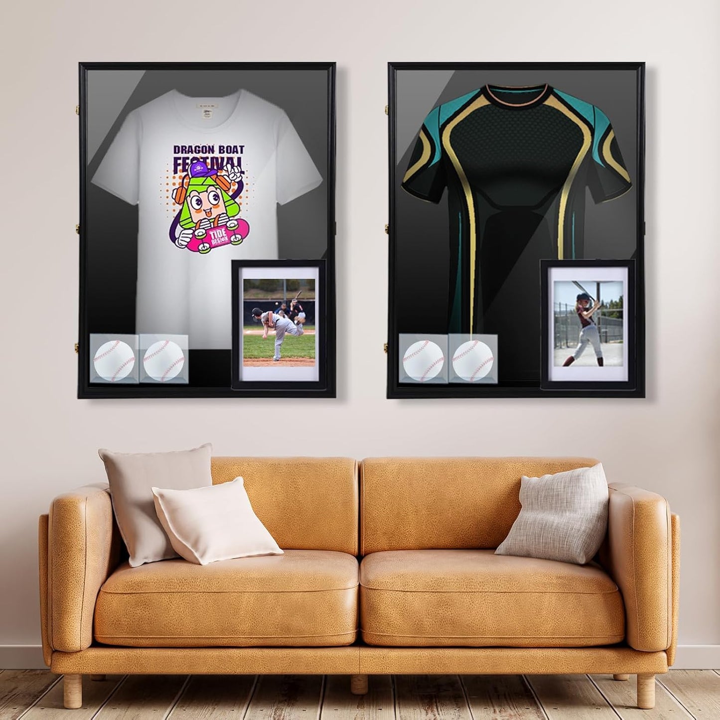 CDEN XL Jersey Frame, Jersey Frame Display Case, Extra Large Jersey Frame, with 98% UV Protection, Hangers, Jersey Display case, Shadow Box, with Baseball Case (1-Pack)