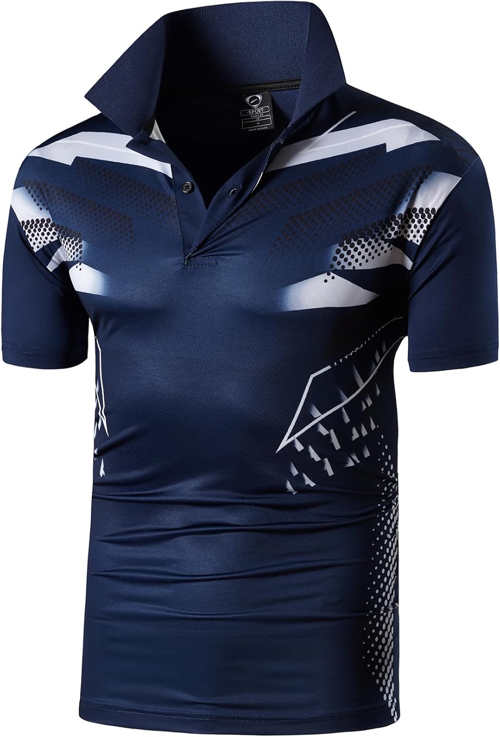 jeansian Men's Sport Outdoor Quick Dry Fit Short Sleeves Polo Tee Shirt Tshirt T-Shirt Tops Golf Tennis Bowling LSL195