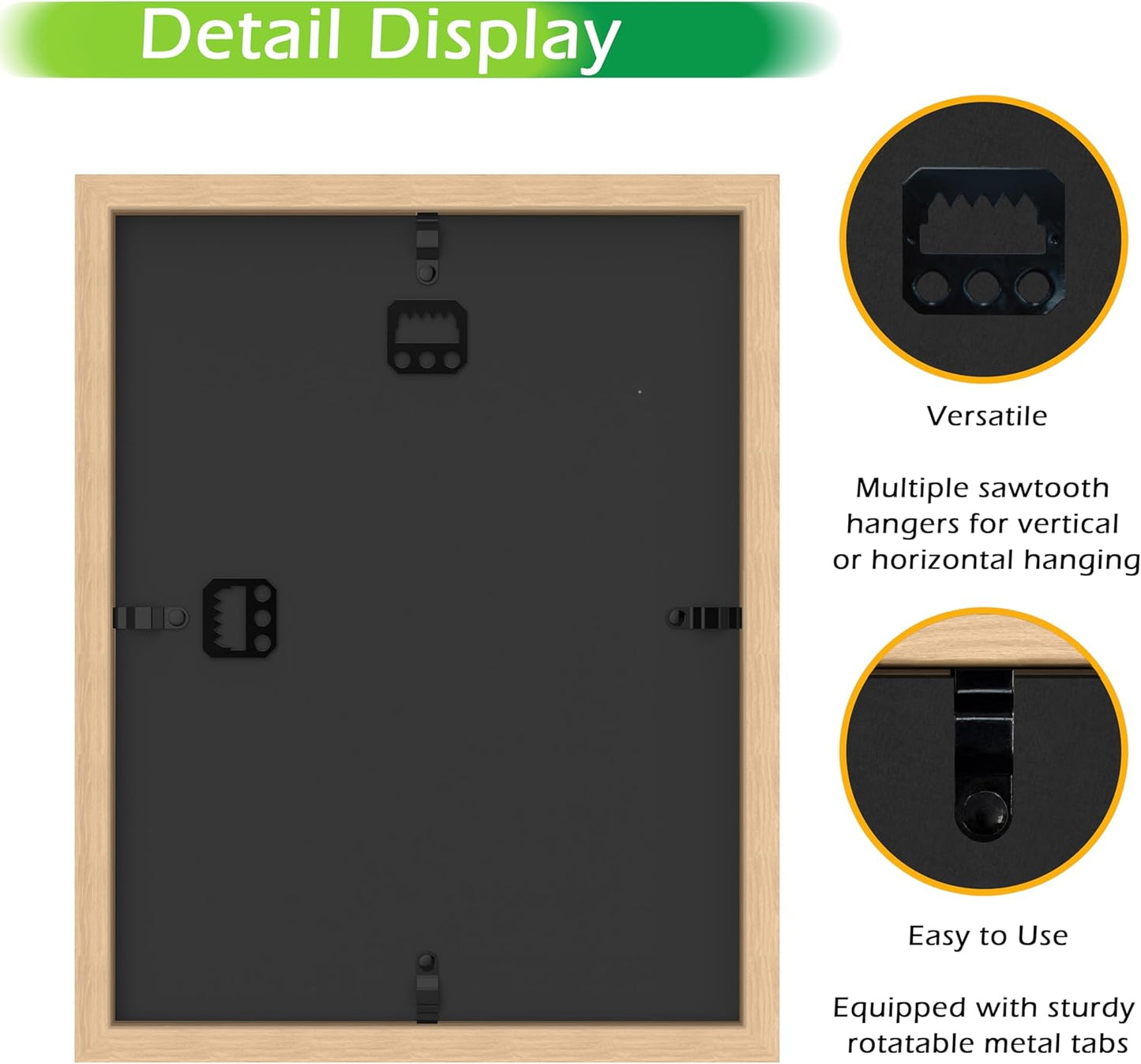 FrameWorks 8.5” x 11” Natural Oak Wooden Shadow Box Frame – Display Case with Soft Felt Back, Memory Box with Tempered Glass, Display Box with Elegant White Ball Push Pins, Wooden Flower Box