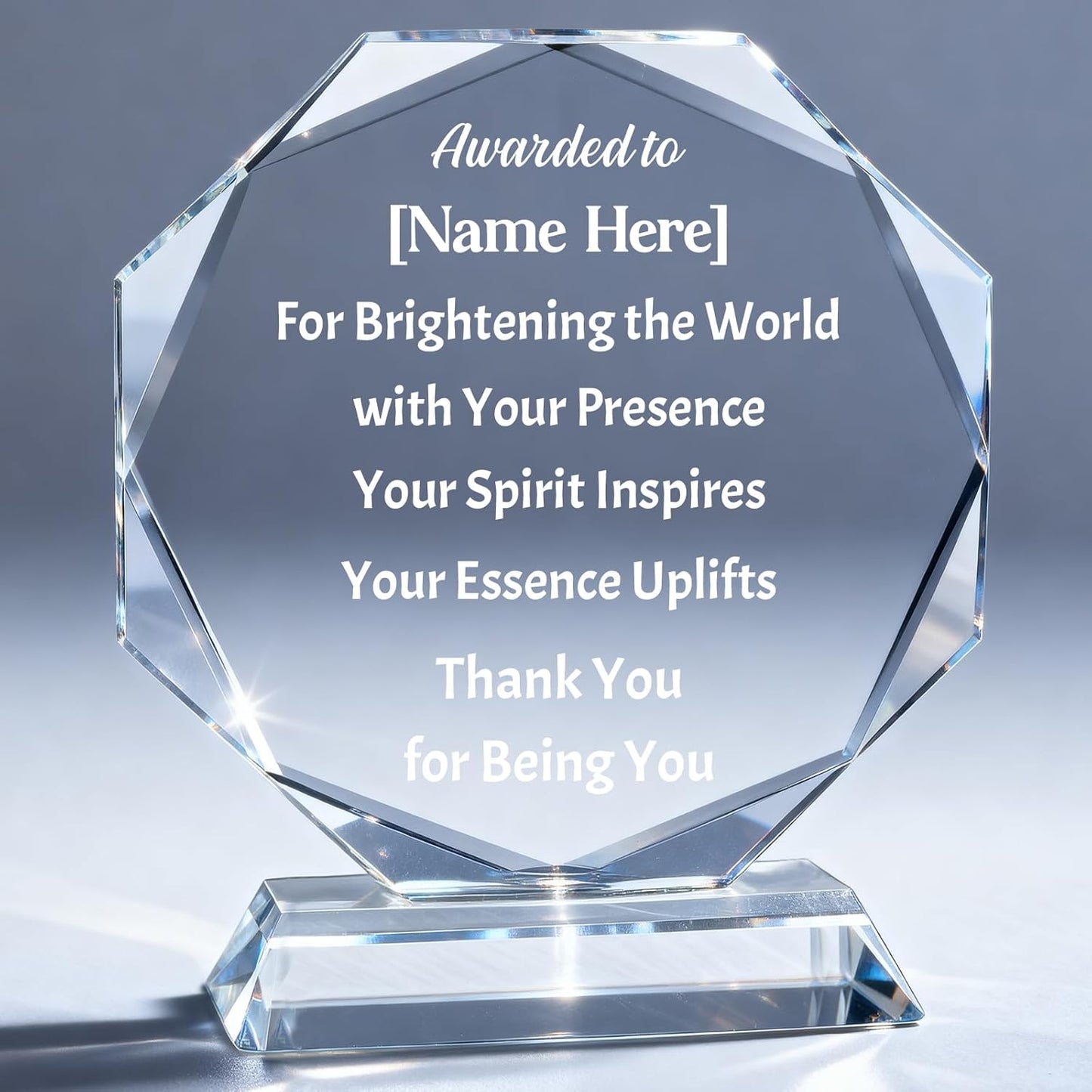 Custom Crystal Awards and Trophies – Personalized Engraved Glass Plaques for Employee Recognition, Appreciation, Farewell, Retirement, Coworker Gifts, Sports Achievements