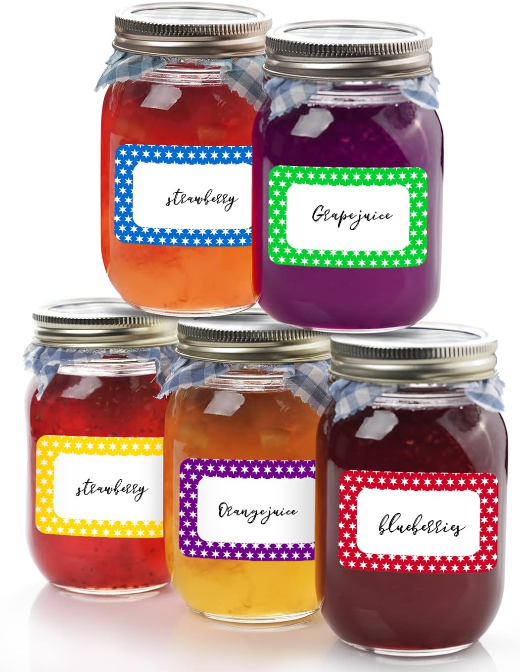 Methdic 5 Colors Name Tags Stickers 400 Labels Star Style for Office, Meeting, School, Teachers and Mailing…