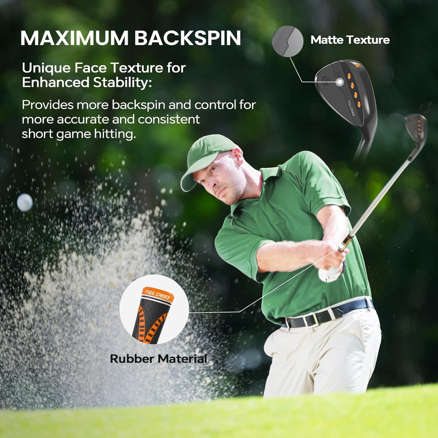 Golf Wedges, CNC Milled Face for More Spin and Control, 52/56/60/70 Degree Golf Sand Wedge, Gap Wedge, Lob Wedge Golf Clubs, Wedges Golf Clubs for Men Women Right Hand