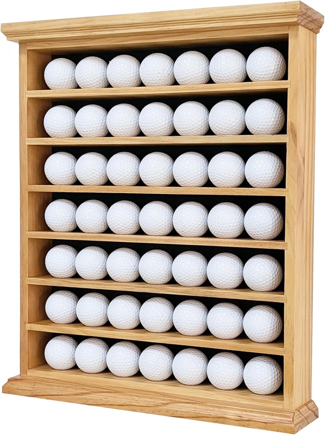 Elegant Golf Ball Display Case - Wall Mount Shadow Box for Store or Exhibition, for Golf Enthusiasts, Solid Wood Organizer Stylish Wall Mount Display Case for Home, Office, or Store