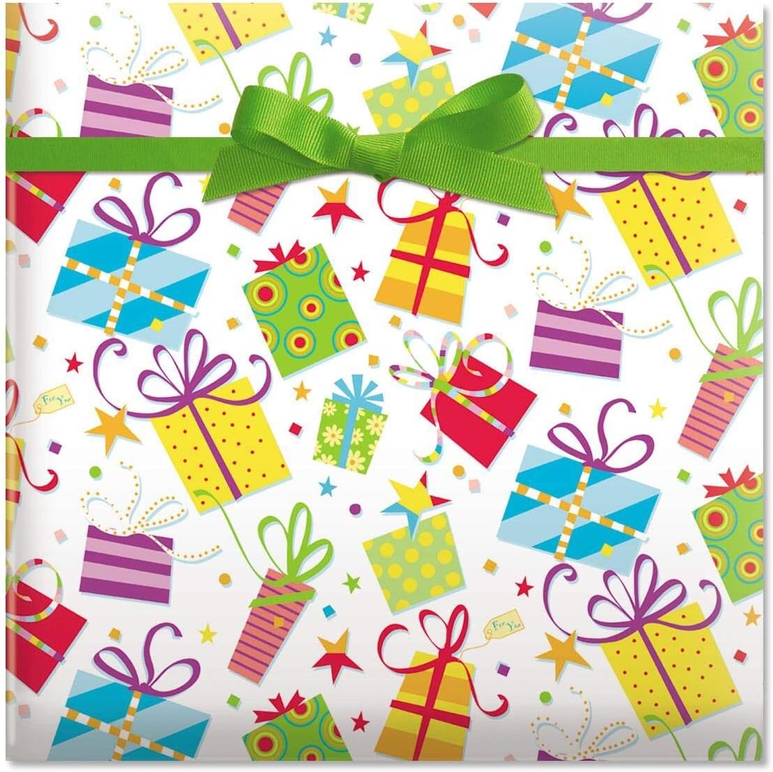 Current Surprise Package Jumbo Gift Wrap Roll - 23 Inches x 32 Feet (61 Square Feet Total), Peek-Proof, For Birthdays, Graduations, Baby Showers and More
