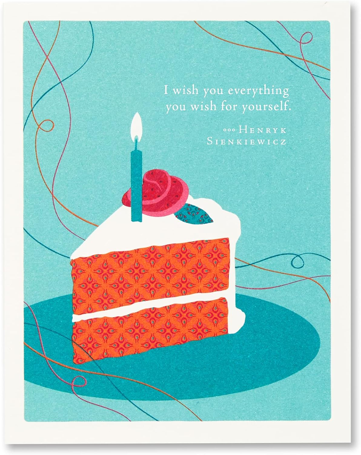 Compendium Positively Green Birthday Cards - 4-Pack with Envelopes, Birthday Joy