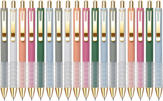 Linbsunne Gel Pens Black Ink Pen 0.5mm fine Point Pens Smooth Writing Retractable Office Supplies (18-count)