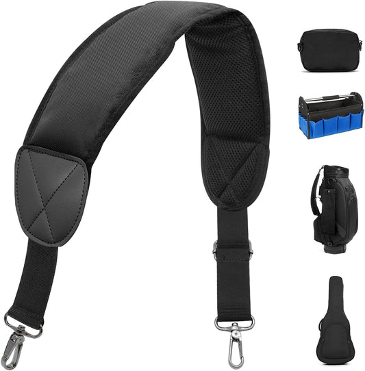 barudan golf Bag Strap Replacement Universal Single Shoulder Strap fits for All Brand Golf Bags (Black)