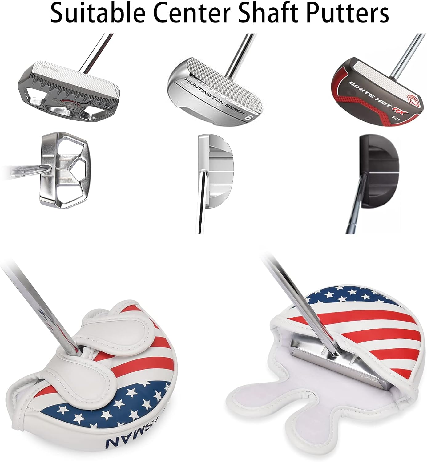 CRAFTSMAN GOLF USA America Mallet Blade Putter Cover Headcover for Scotty Cameron Odyssey LAB