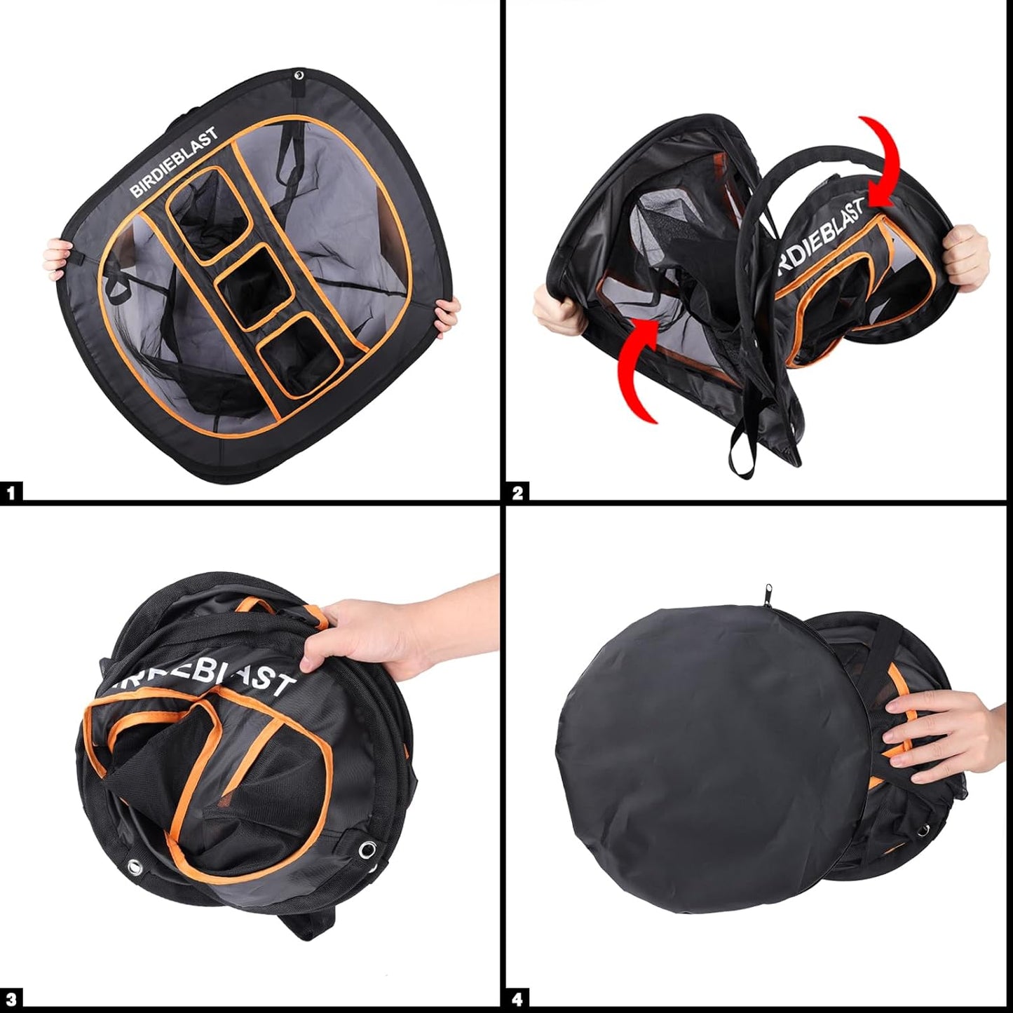 Professinoal Golf Chipping Net with Golf Hitting Mat,12 Practice Foam Balls and 2 Pixing Pins, for Indoor and Outdoor Target Chipping Training