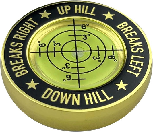 GOLD'N GOLF Pro Golf Green Reader, Level Golf Accessories for Men and Women, Golf Ball Marker, Putting Green Reading aid, Beautiful Gift for Golf Lovers