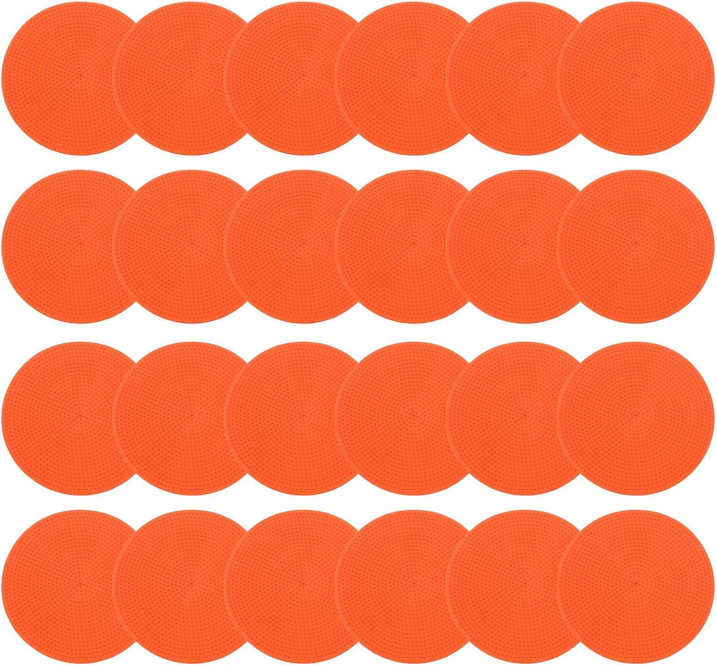 PATIKIL 4 Inch Poly Spot Markers, 24Pcs Non Slip Rubber Floor Dots with Storage Bag Flat Agility Cones for Sports Training Basketball Football