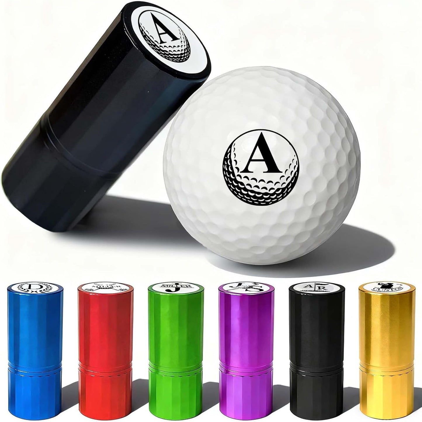 Lihome Golf Ball Stamp Personalized - Durable Waterproof Reusable Ink Stamper, Custom Golf Gift for Men, Dad, Retirement, Father's Day, Birthday & Christmas