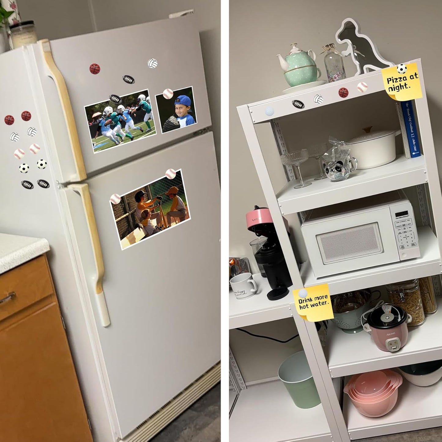 KEYDUACU 12Pcs Strong Ball Magnets,3D Volleyball Sports Craft Decoration Magnet,Strong Fridge Magnets for Kitchen, School,Office Whiteboard, Cabinet and Dishwasher