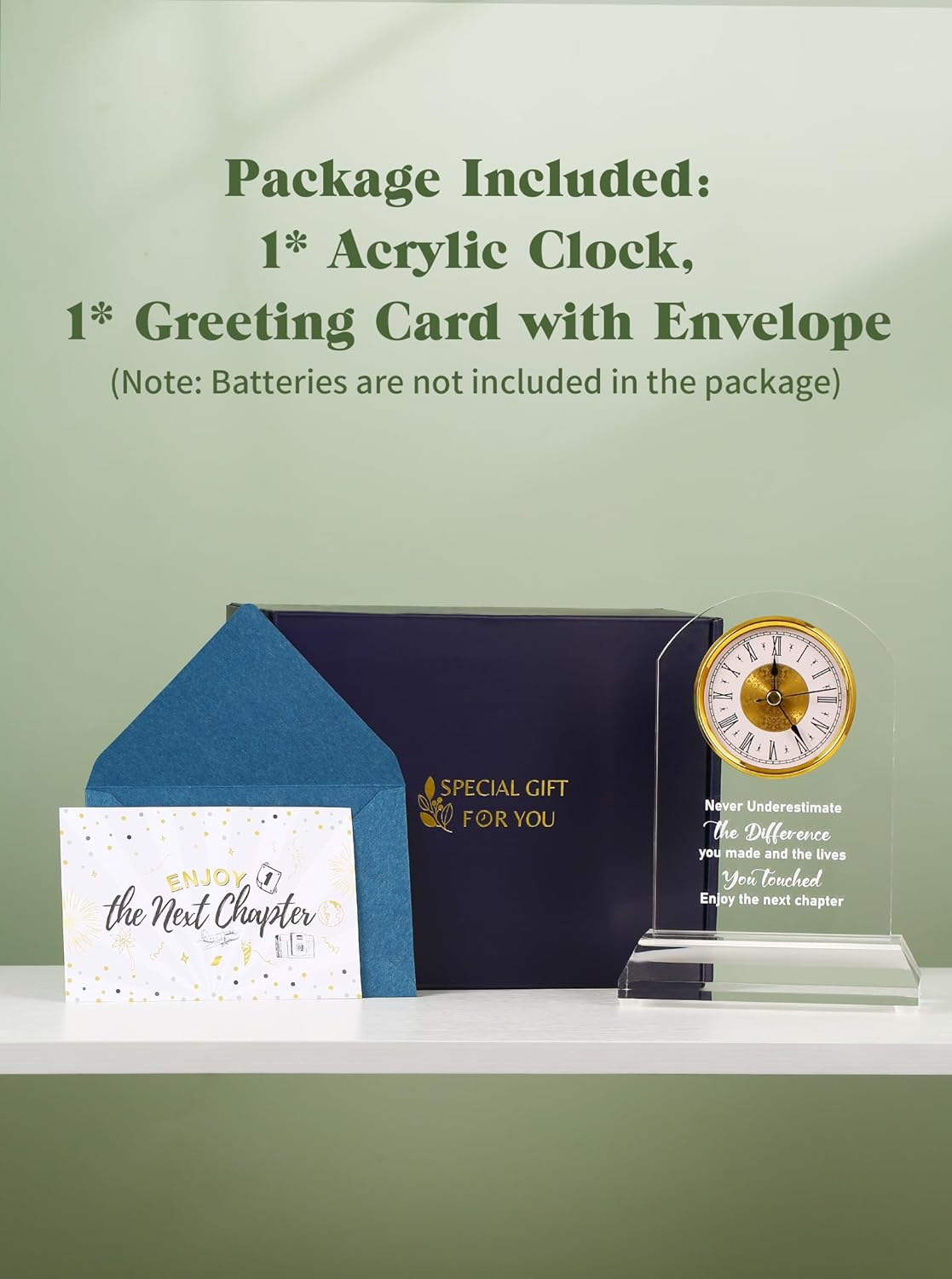 DEEWISH Retirement Gift for Women Men Quartz Desk Clock Plaque Gifts, Coworker Gifts Going Away Gift Leaving Gifts Congratulations Retired Gifts for Boss Leader Friends Teacher