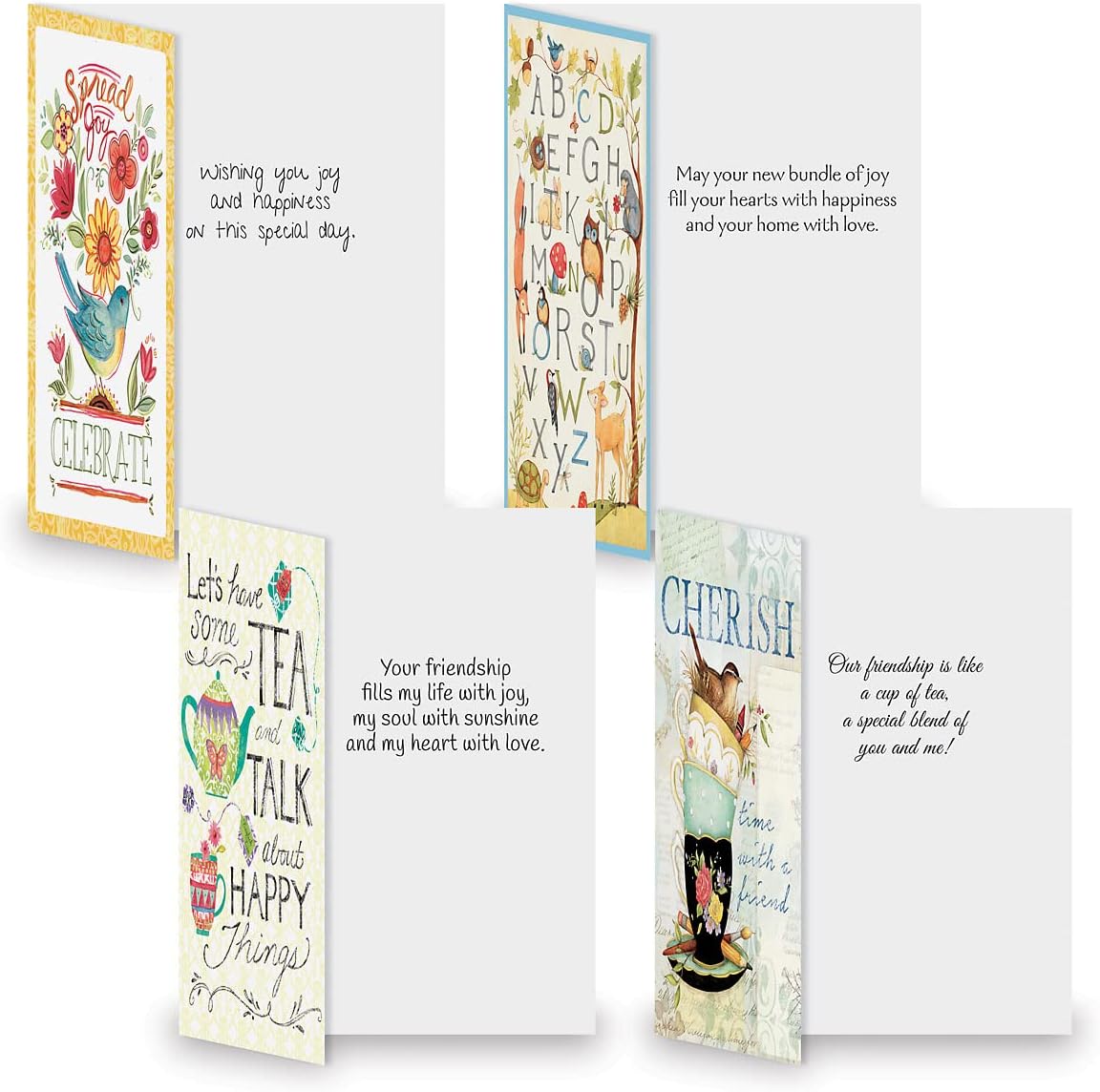 Current Sentiments All Occasion Value Pack-20 Cards With Envelopes,Celebration,Get Well,Sympathy,Birthday,Anniversary & Thinking of You Variety, Large 5" x 7" Assortment,10 Design Set by Susan Winget