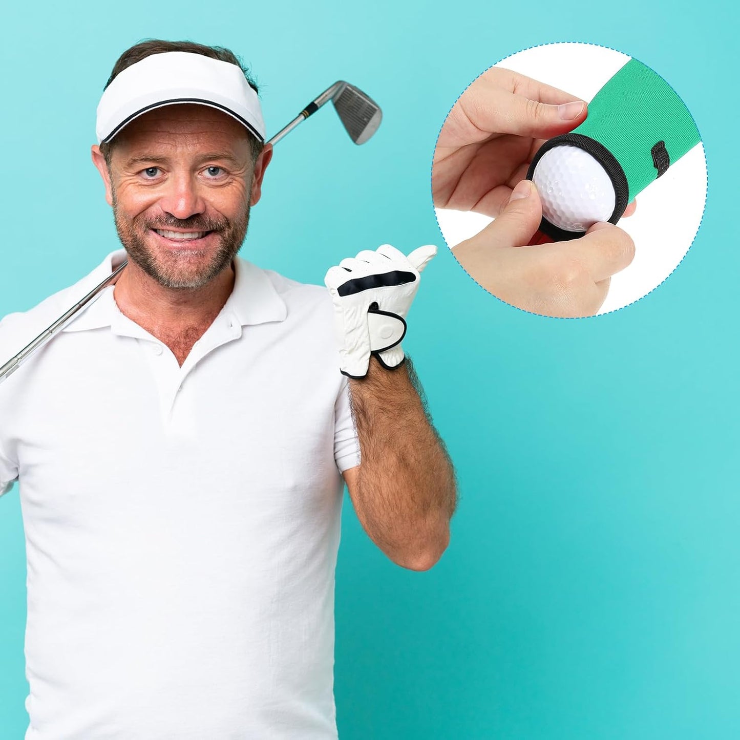 PATIKIL Golf Ball Carry Bag Golf Tee Holder Pouch Portable Neoprene Golf Ball Holder with Clip for Men and Women