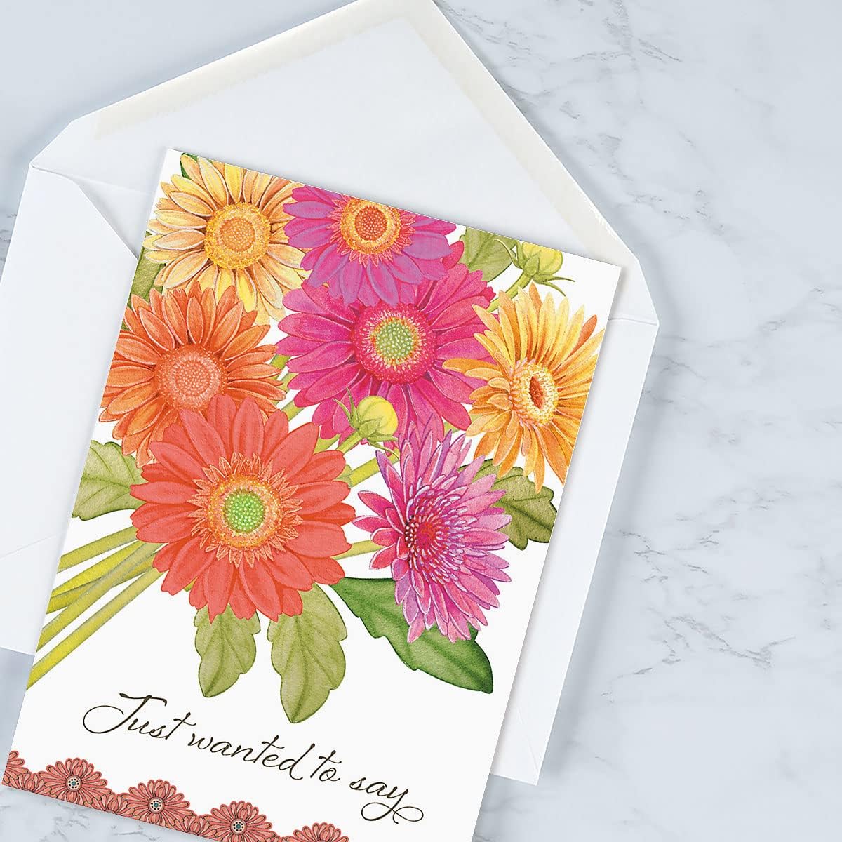 Current Sweet Wishes Thinking of You Friendship Greeting Card Set - Value Pack of 20 Cards With White Envelopes for Friends & Family, 10 Designs, Large 5" x 7" Assortment