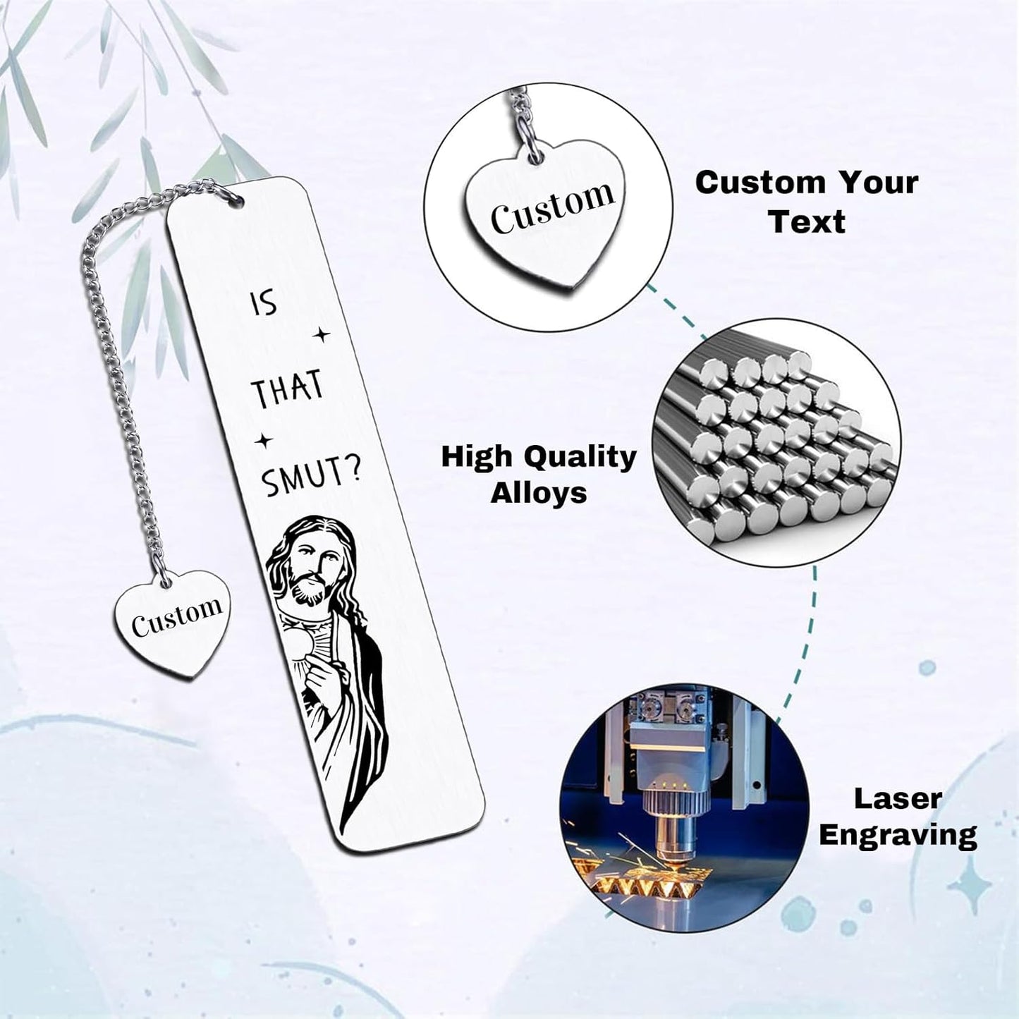 Personalized Christian Bookmarks for Women Men Book Lovers Reader Best Friend Sister Custom Bookmarks Funny Gift for Birthday Valentine's Day Graduation Christmas Wedding Gift for Her Boys Girl