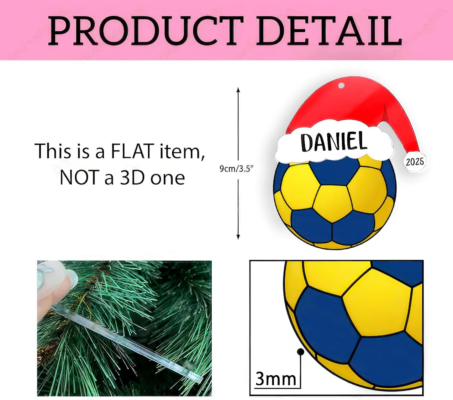 Personalized Handball Christmas Ornament 2025, Custom Handball Ornaments with Name, Team Ornament, Custom Coach Gifts, Christmas Tree Decorations, Gifts for Sports Lovers Boys, Xmas Gift 2025