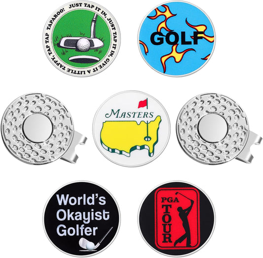 Funny Ball Marker Hat Clip, Magnetic Enamel Golf Ball Markers for Putting Green, Golf Ball Marker with Magnetic Hat Clip, Unique Gift for Golf Lovers