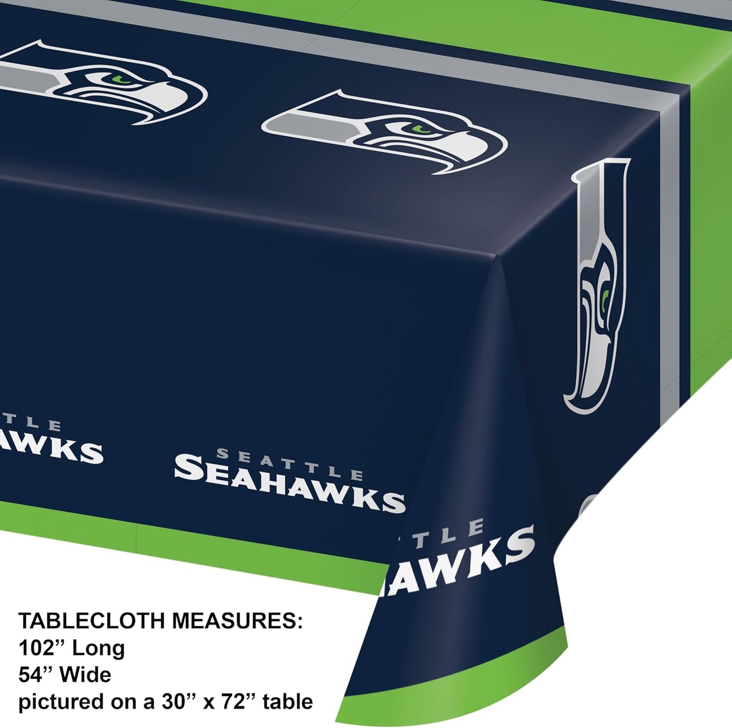 Trendware Seattle Seahawks Plastic Tablecloths, 3 ct