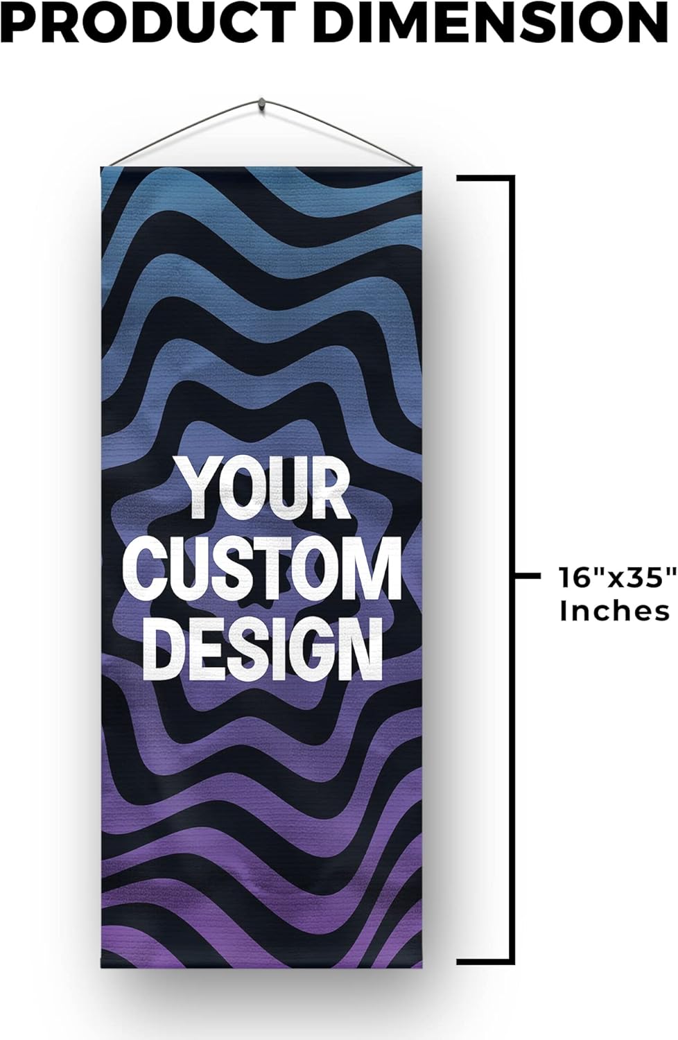 DreamController Custom Hanging Canvas Wall Art Decor(16" X 35" Set of 3) I Customize your Canvas Picture Banner Ready to Hang for Bedroom, Livingroom & Office | Made in USA | Fast delivery | HD Print