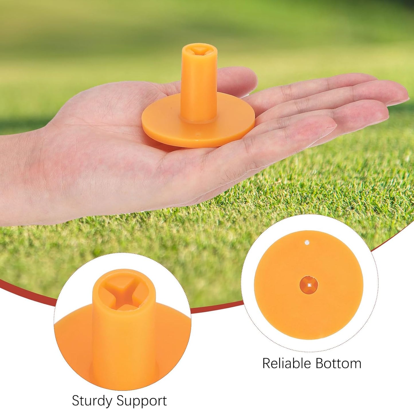 Rubber Golf Tees [] - Flexible Stable Ball Holder Use for Home & Outdoor & Indoor Tall Training Driving Range - [] Hitting Mats