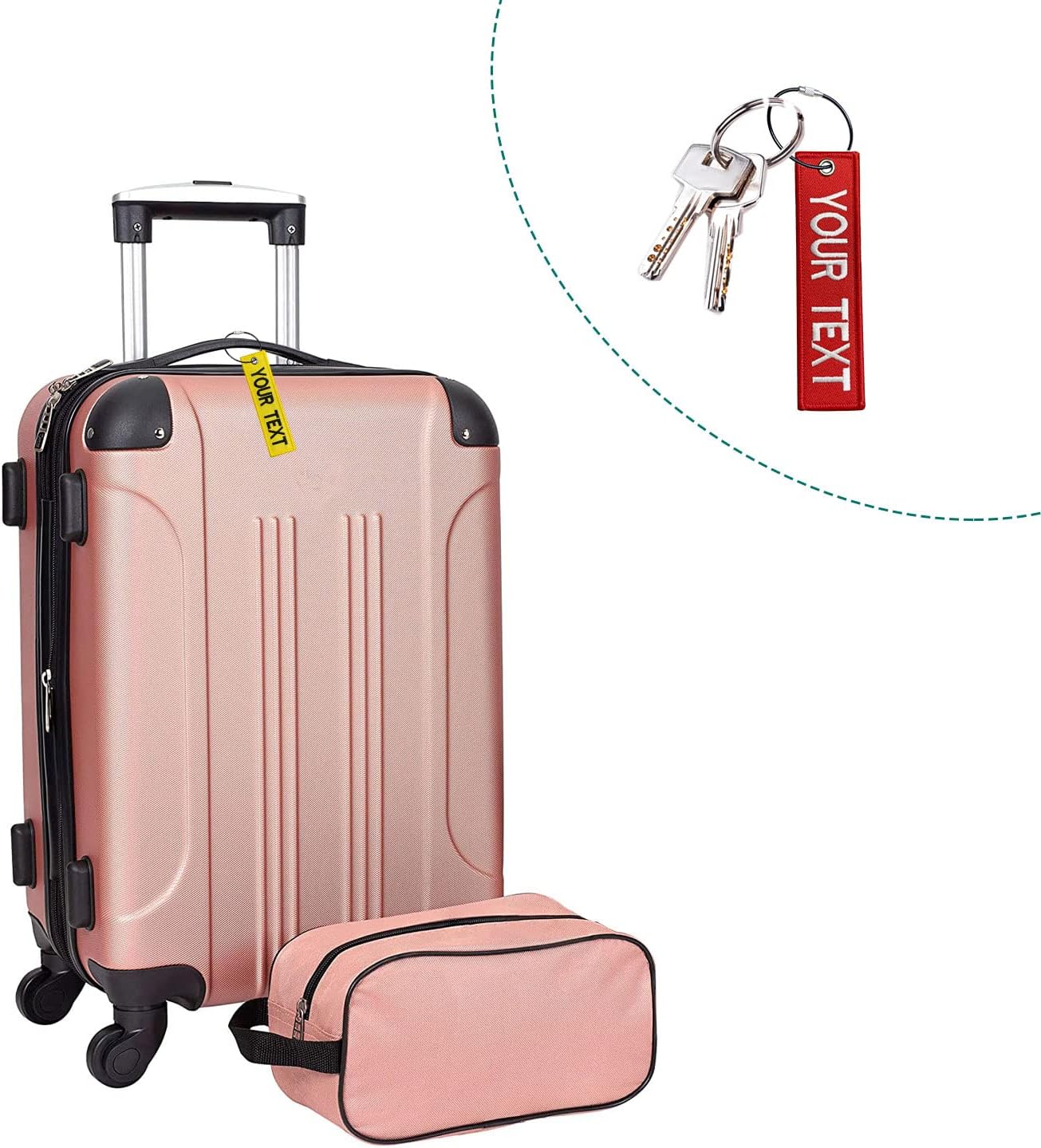 silkmilk Custom Personalized Luggage Tag Name ID Suitcase Labels with Stainless Steel Loop for Luggage,Crate,Belt,Key for Men Women Kids Girls Travel