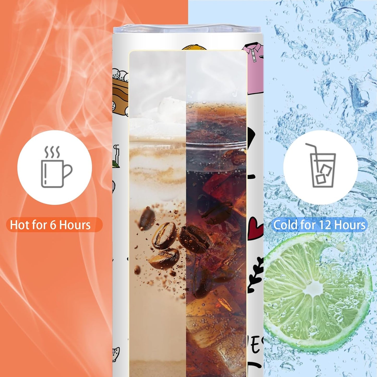 Golf Gift For Women, Golfer Themed 20 oz Tumblers - Just A Girl Who Loves Golf Design Cups, Tumbler With Lid and Straw, Stainless Steel Mugs Funny Gifts For Golfers