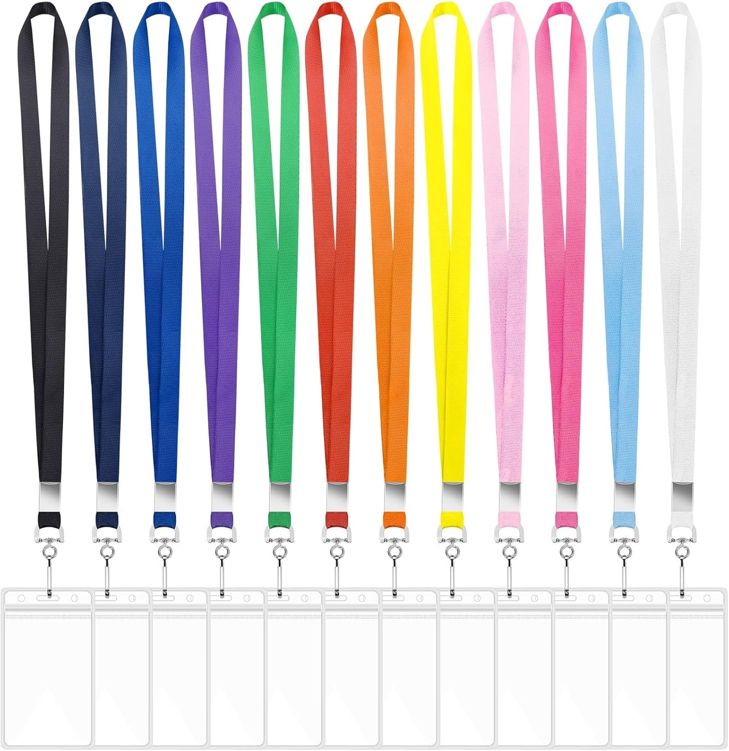 36 Pack Lanyards for ID Badges Cruise Lanyard for Ship Cards with Waterproof ID Badge Holder Cruise Essentials 2025 (12 Colors)