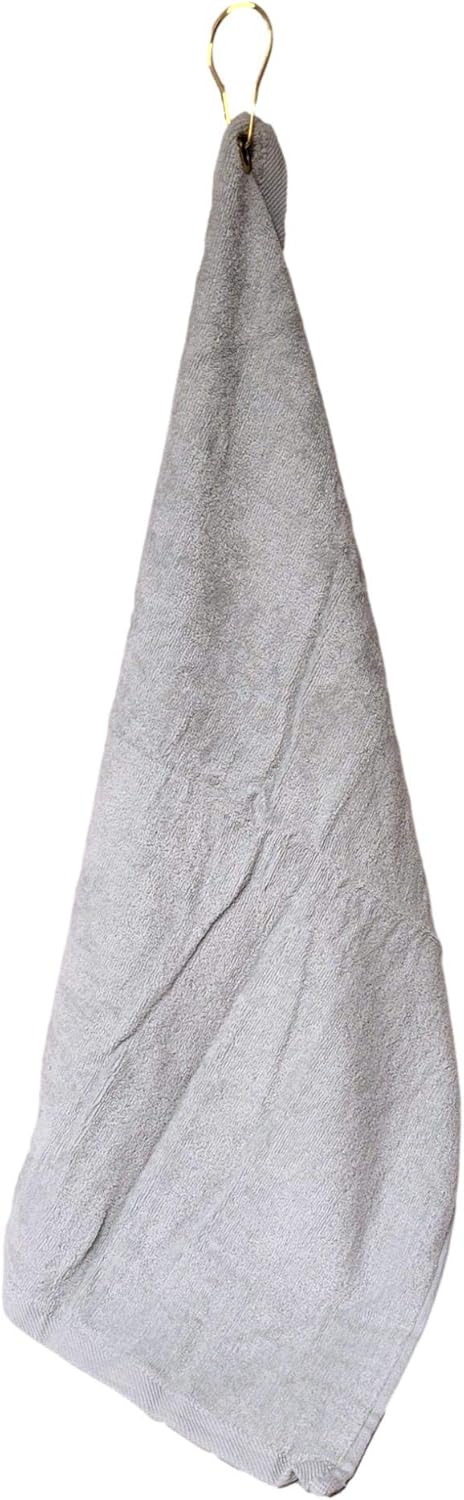 Cotton Golf Bag Towel with Clip (Gray)