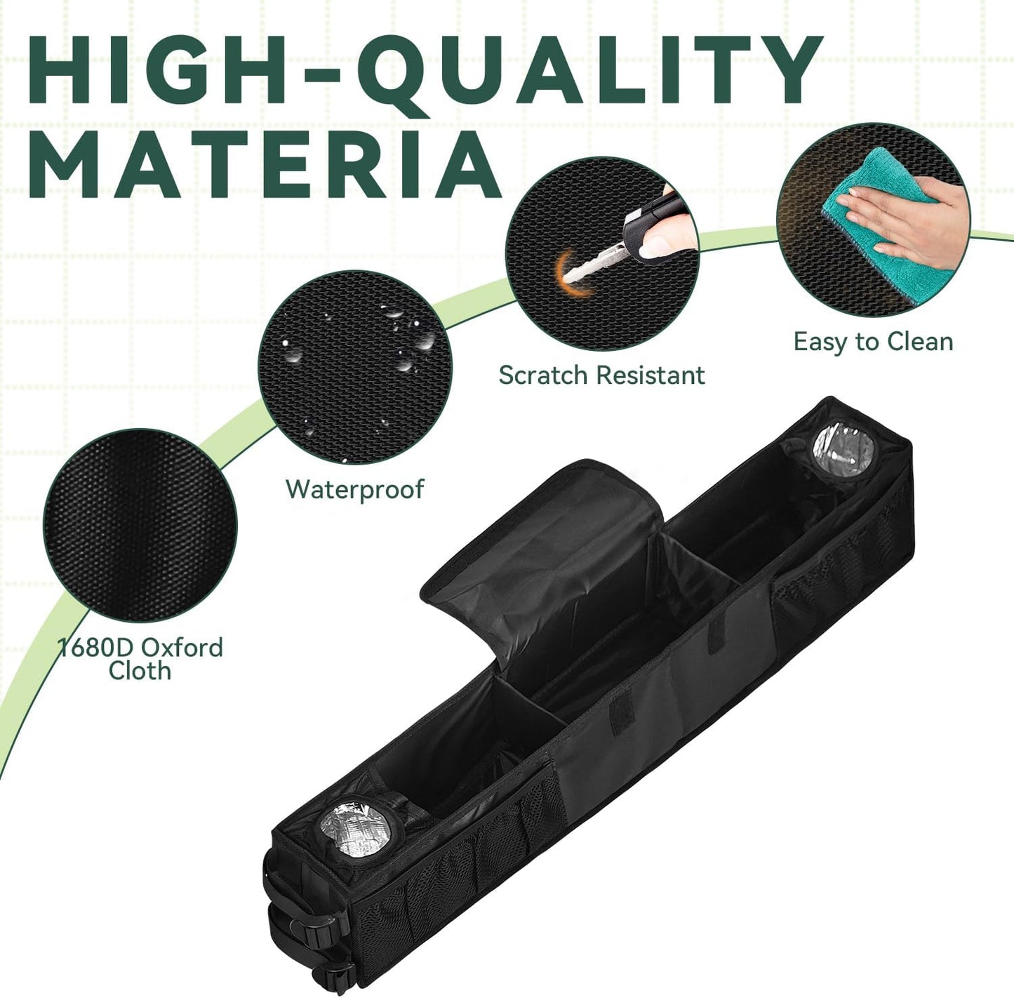 Grekos Golf Cart Inner Storage Tray, Upgraded 1680D Golf Cart Front Storage Basket