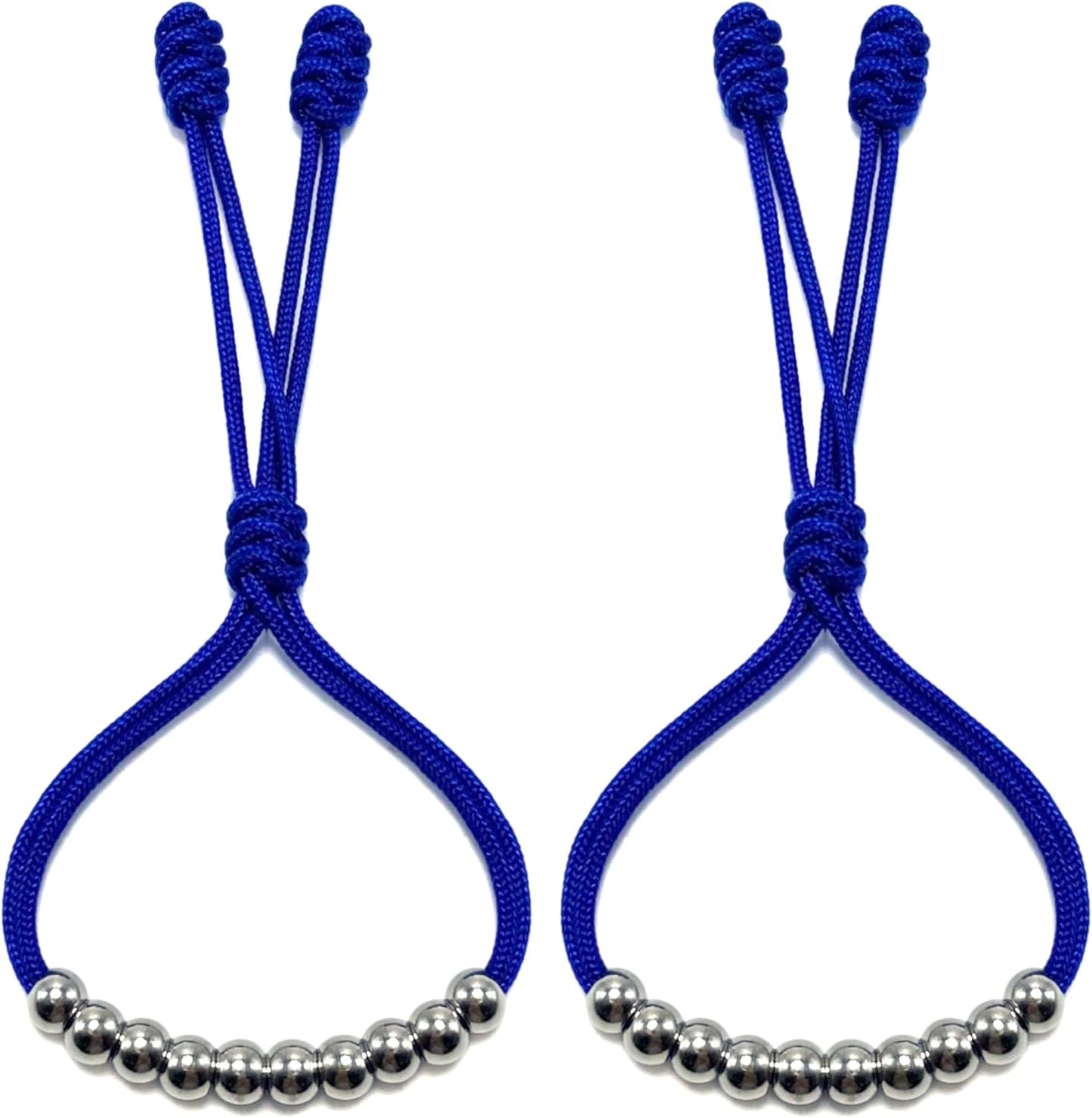 LAMIBEE Pack of 2 Golf Glove Bead Stroke Counter, 10 Stainless Steel Beads Score Counter for Gloves, Stroke Count Resizable Easy to Adjust Golf Round Scoring Tracker Accessory