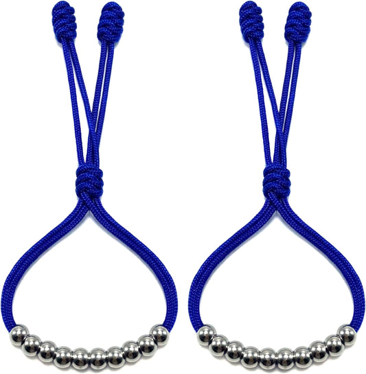 LAMIBEE Pack of 2 Golf Glove Bead Stroke Counter, 10 Stainless Steel Beads Score Counter for Gloves, Stroke Count Resizable Easy to Adjust Golf Round Scoring Tracker Accessory